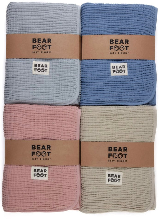Bearfoot Baby Musselin Fleecedecke Bearfoot